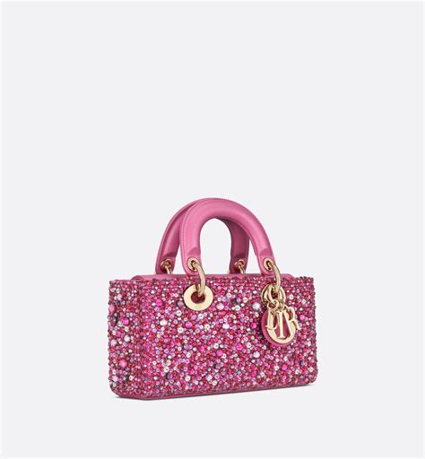 sac dior strass|Sac Lady Dior Small Satin brodé de strass violet.